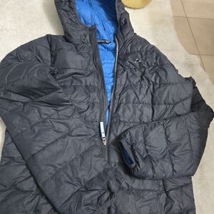 Paradox Kids Black and Blue Puffer Jacket